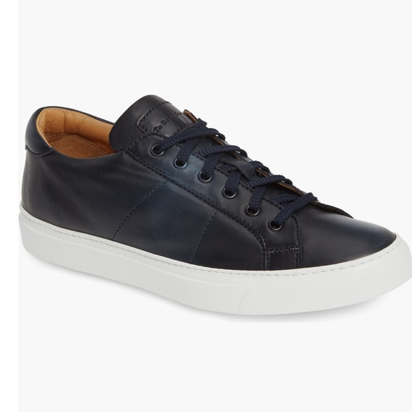 To Boot Other - To Boot New York Men’s 11.5 Derrick Navy Leather Sneakers – Made in Italy